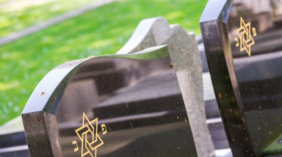 Jewish cemetery: Star of David on the tombstone